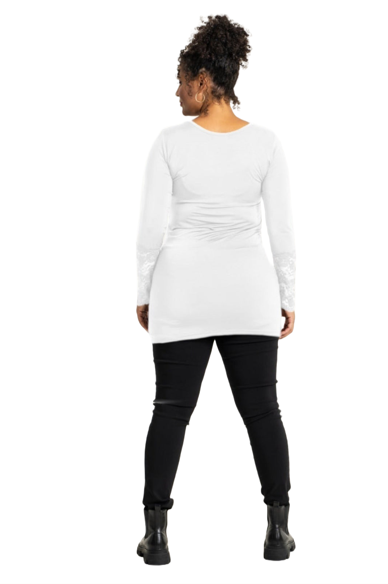 Luxemborg - bluse m. blonde hvid