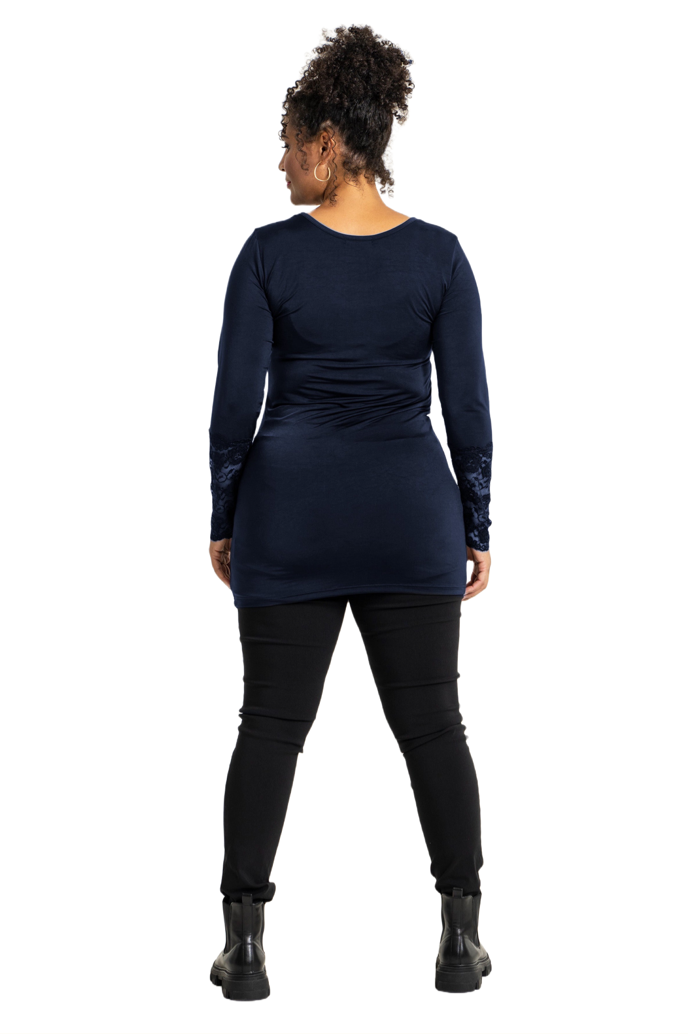 Luxemborg - bluse m. blonde navy