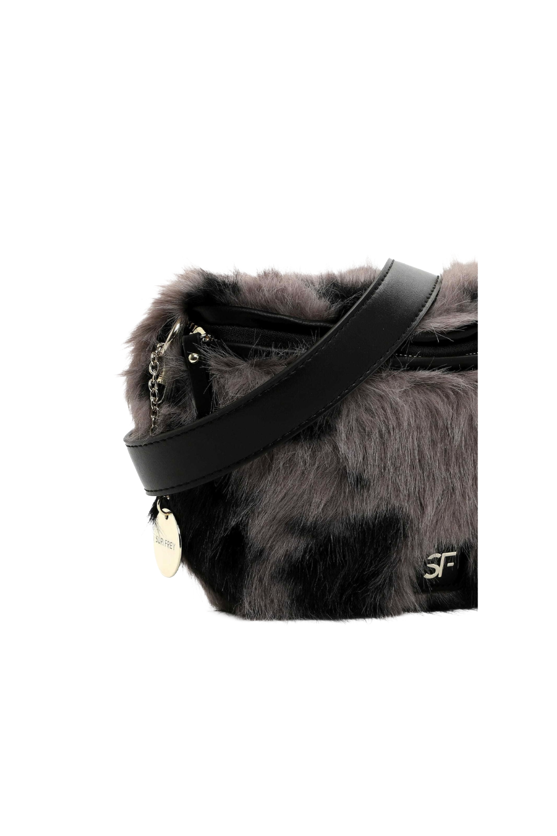 Bumbag pels grå/sort