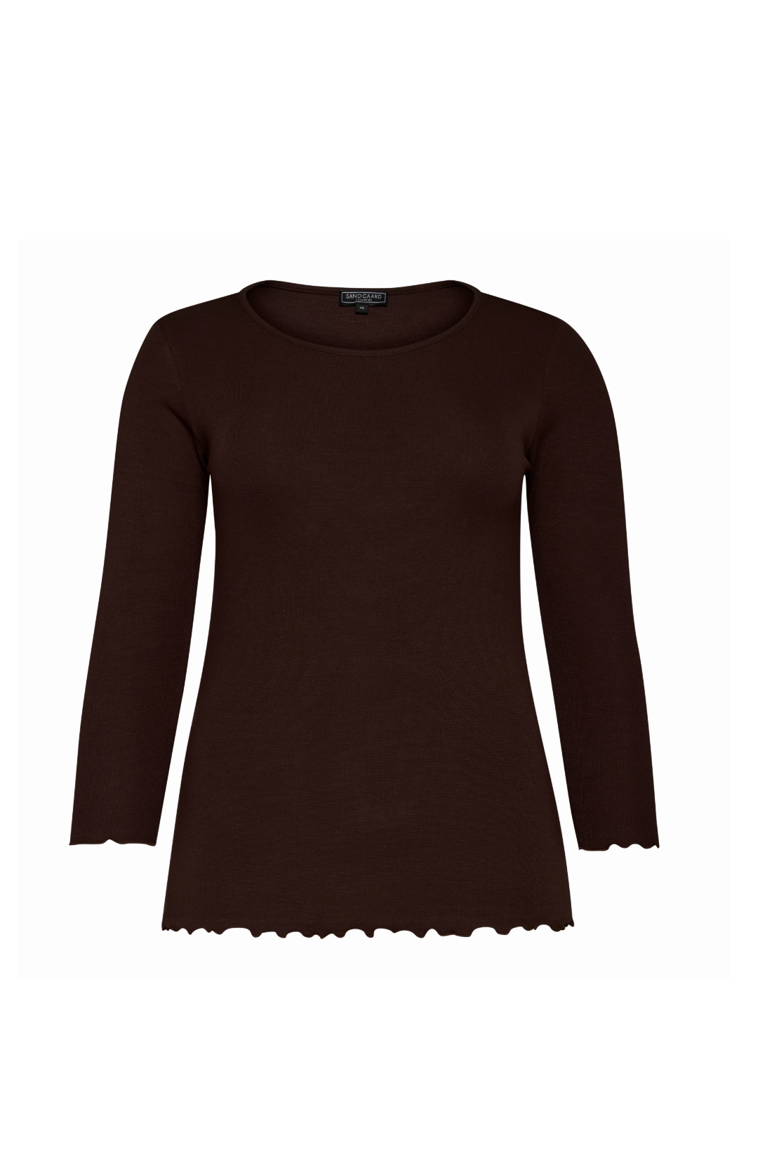 Bluse - rib brun