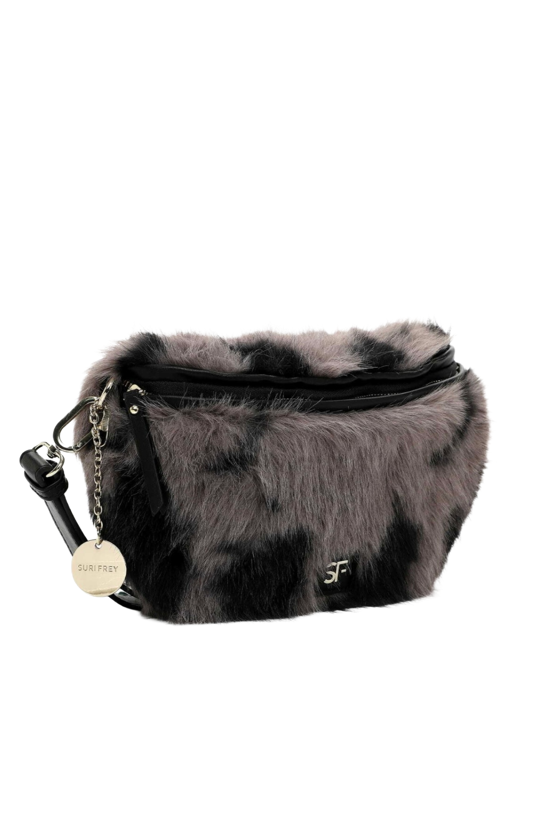 Bumbag pels grå/sort