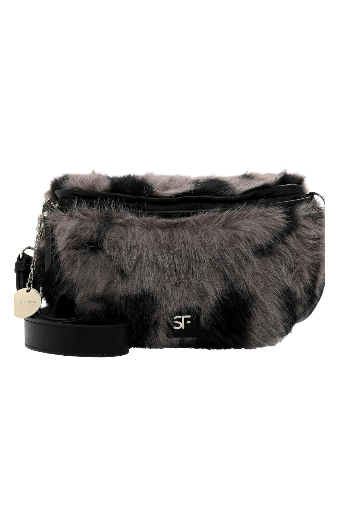 Bumbag pels grå/sort