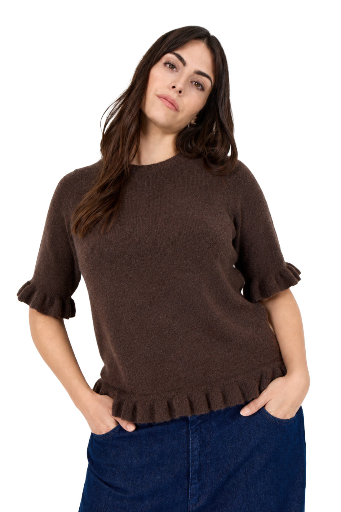 Chanin 5 - pullover brun