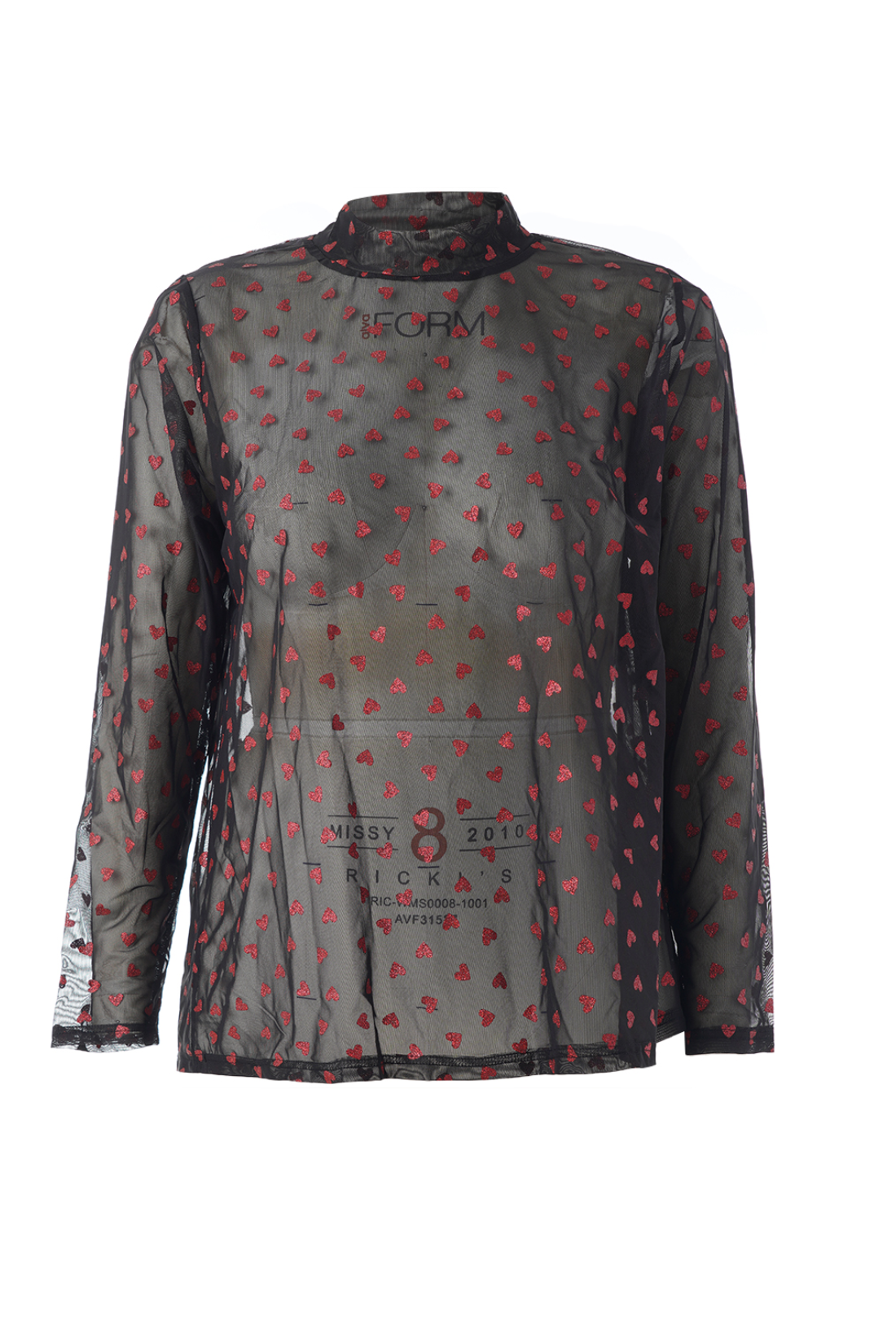 Helle - mesh bluse rød