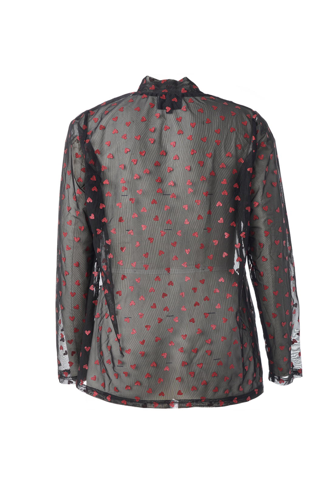 Helle - mesh bluse rød